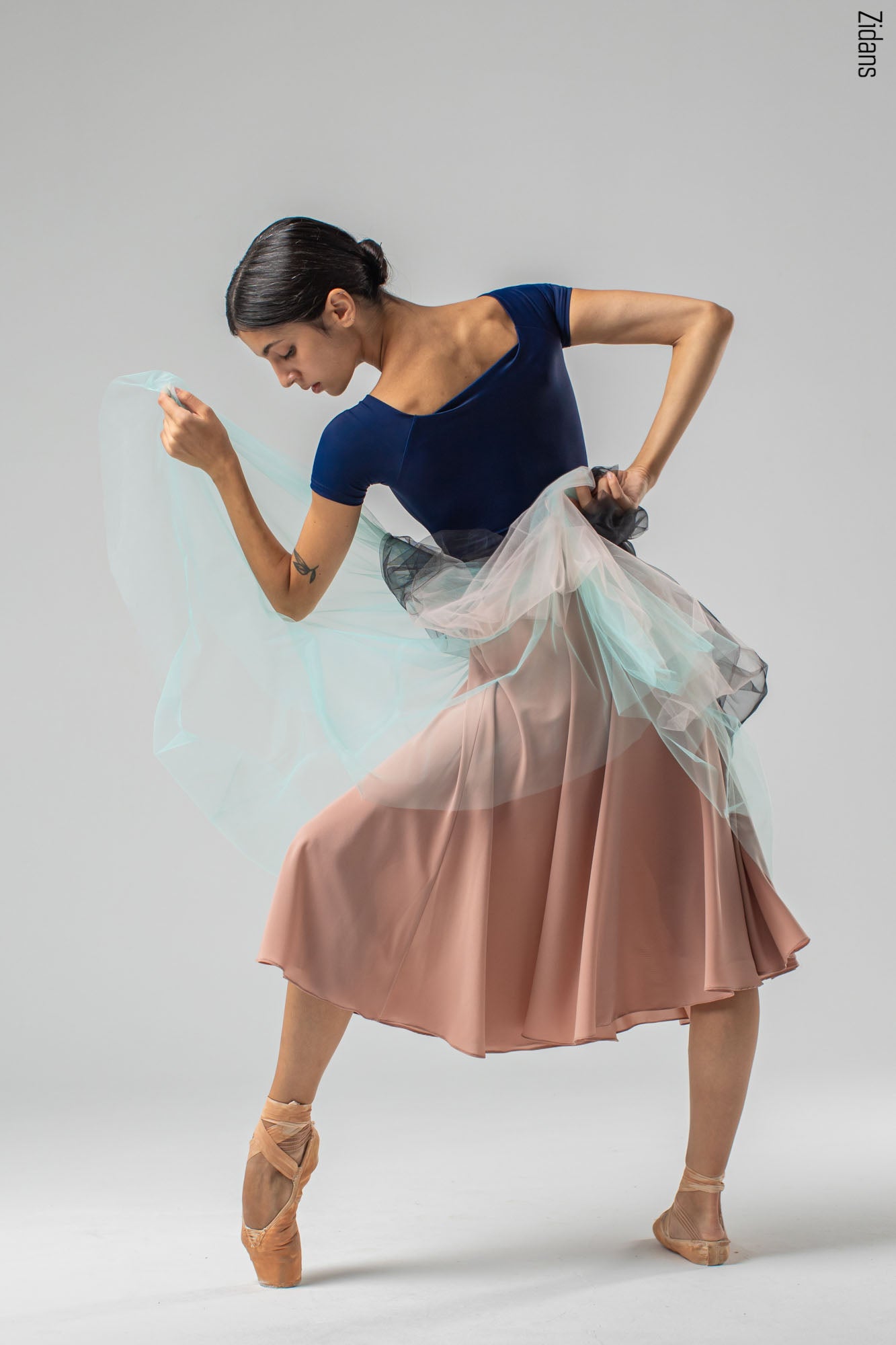 Rehearsal tulle skirt buterbrot | beige-mint-black