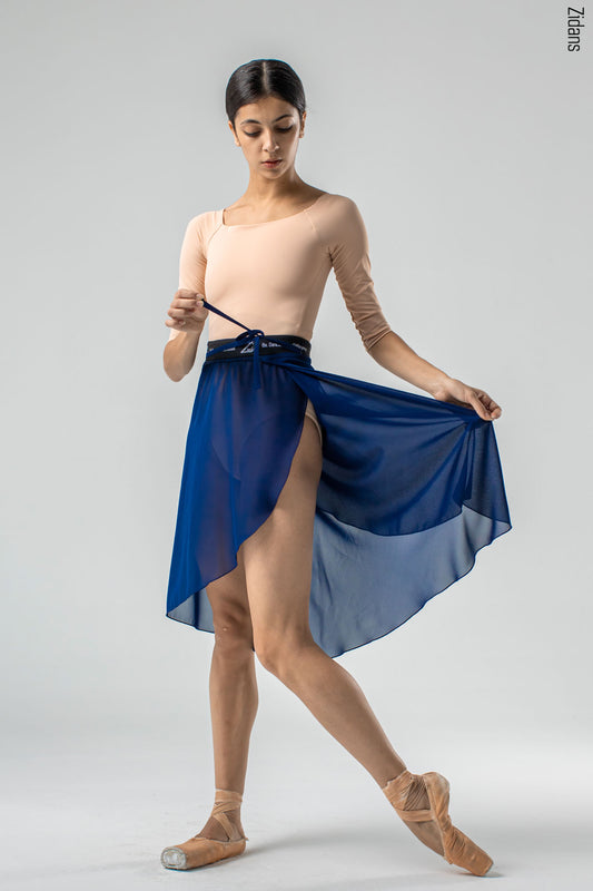 Wrap skirt with elastic waist and ties | dark_sapphire