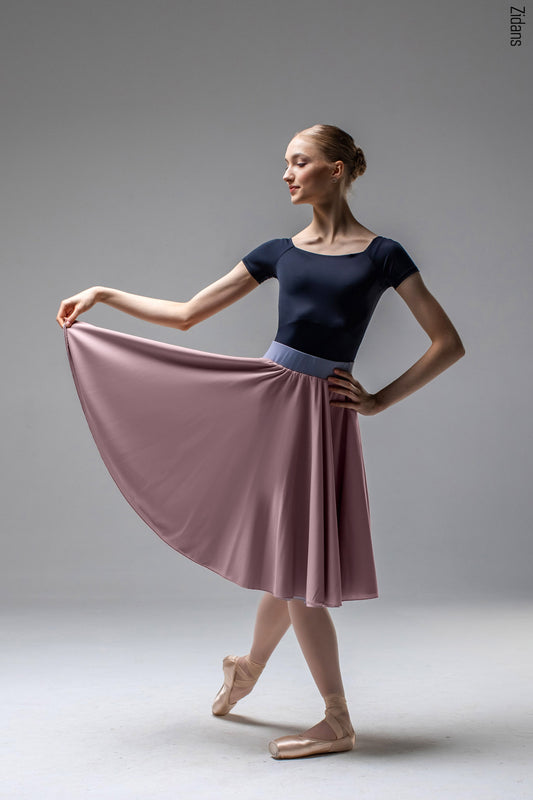 HB two-sided rehearsal skirt | grey-dusty_pink